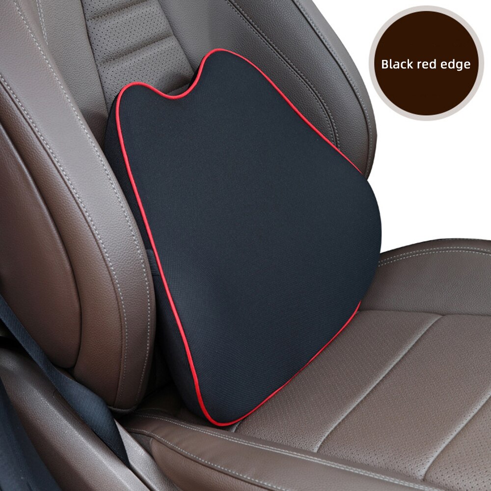 Auto Lumbale Memory Foam Back Kussen Zitkussen Auto Comfort Kussen Onder De Rugsteun Kussen Kussen Lumbale Auto Accessoires: Black and Red