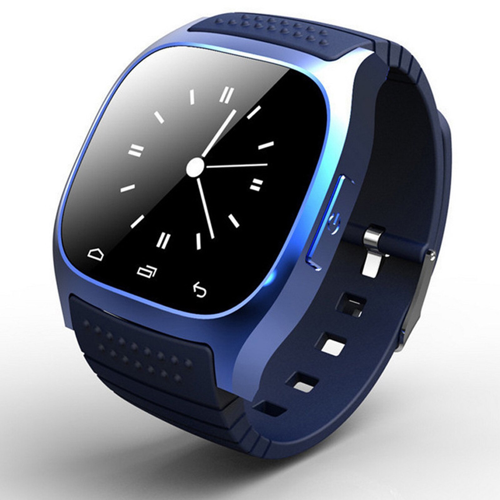Reloj inteligente a la para hombre y mujer, accesorio de pulsera resistente al agua con Bluetooth, compatible con Android e iOS, Simple: Blue