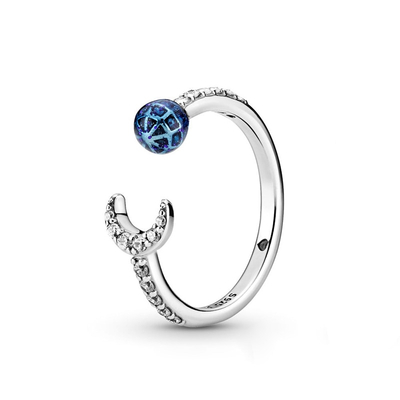 Heart-shaped Snowflake Moon Ring For Winter Of , Gorgeous Jewelry To Give Your Wife An Exquisite Engagement