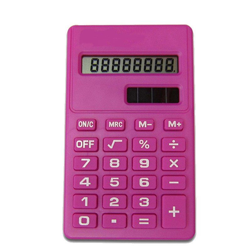 Cartoon Mini Calculator 8 Digits Display Dual Power Supply Cute Candy Calculadora Solar Hesap Calculatrice: D