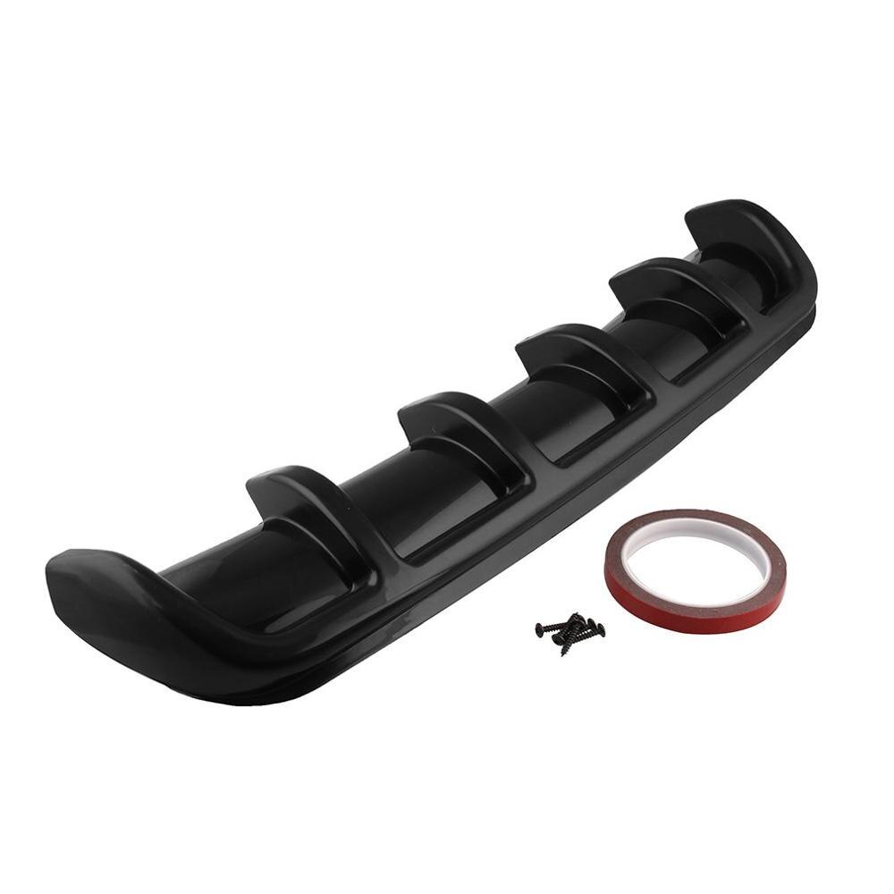 difusor de labio para parachoques trasero de coche Universal 7Fin estilo aleta de tiburón alerón de coche parachoques labio Spliter Car-Styling ABS plástico para cualquier: 6 Fin Bumper