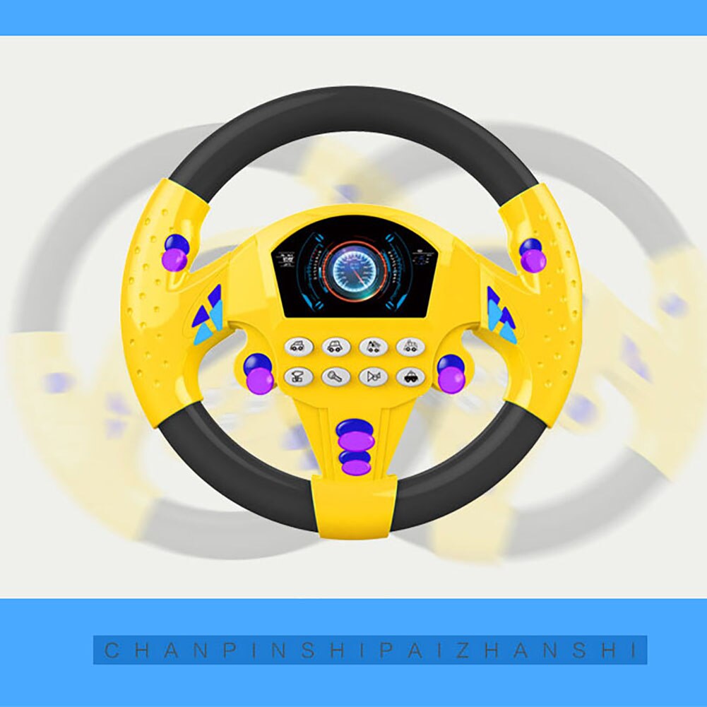 Small Steering Wheel Toys Simulation Copilots Simulated Steering Toy Wheel Early Education Sounding Toy Kid Toys