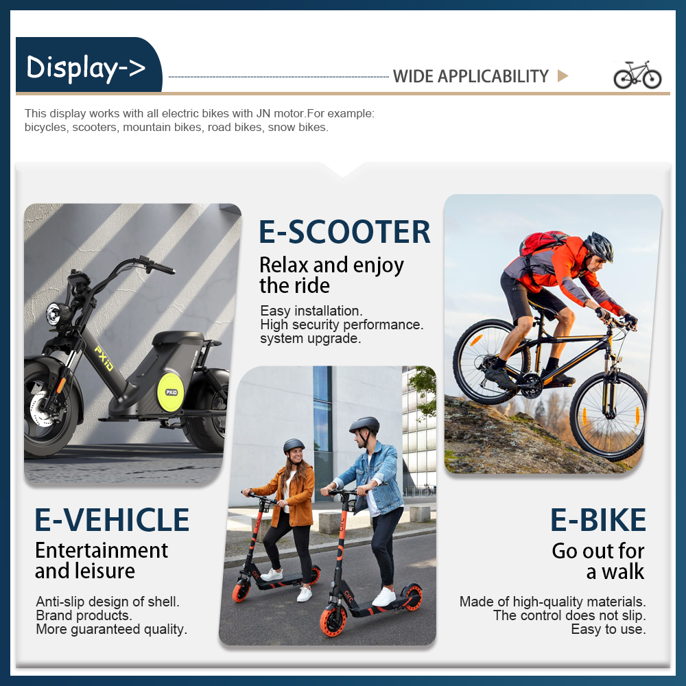 48-72V Ebike LCD-scherm Kleur elektrische fietsdisplay UKS6 borstelloze controllerkit Elektrische controller Fietsaccessoires