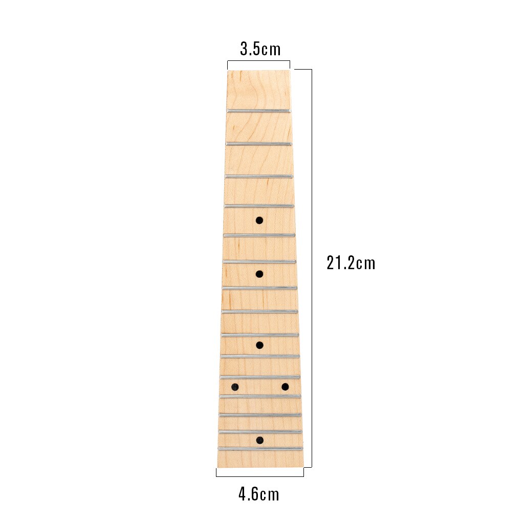 NAOMI 21 "diapasón de ukelele madera de arce 15 trastes diapasón negro con puntos de incrustación de 21 pulgadas Uke