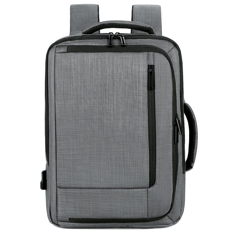 Männer Rucksack modisch Multifunktionale Oxford Tuch Laptop Rucksack USB Aufladbare Wasserdichte Geschäft Tasche Für Mann: grau