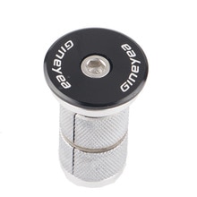 Stuurpen headset expander plug aluminiumlegering vork kern schroeven fiets kit: Zwart