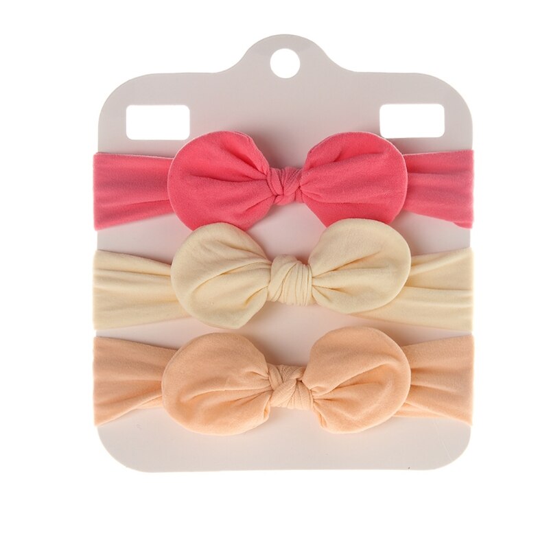 Diademas con lazo de nailon suave para niña, cintas elásticas de Color sólido para el pelo con lazo, accesorios para el cabello para recién nacido, 3 uds.: 8