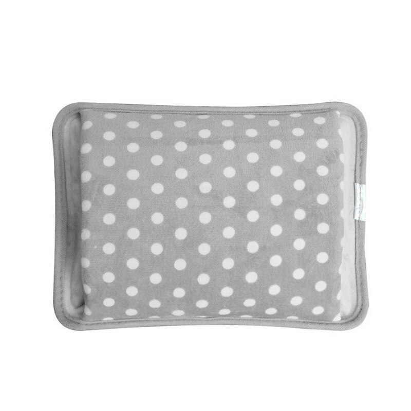 Bouillotte électrique Rechargeable sac à eau de chaleur à pois chauffe-main velours sac à eau chaude prise ue 10 couleurs: gray