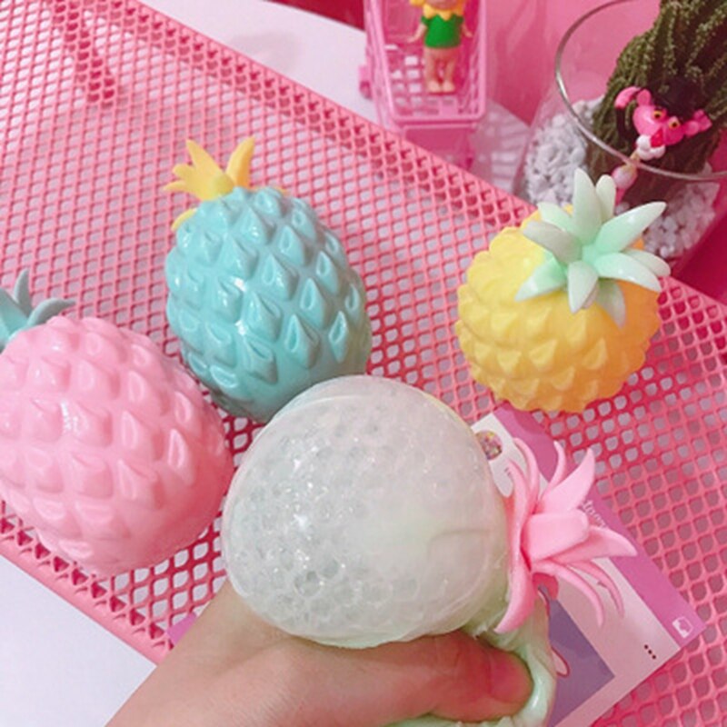 Balle de raisin Anti-Stress ananas, Gadget amusant, jouets de décompression pour enfants, autisme, jouets à presser au poignet