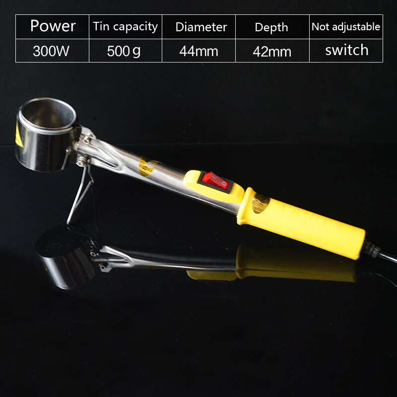 Newest High-power 220V melting tin furnace hand-held BGA tin melting furnace household wire tinning repair tinning 300W-500w: 300W C