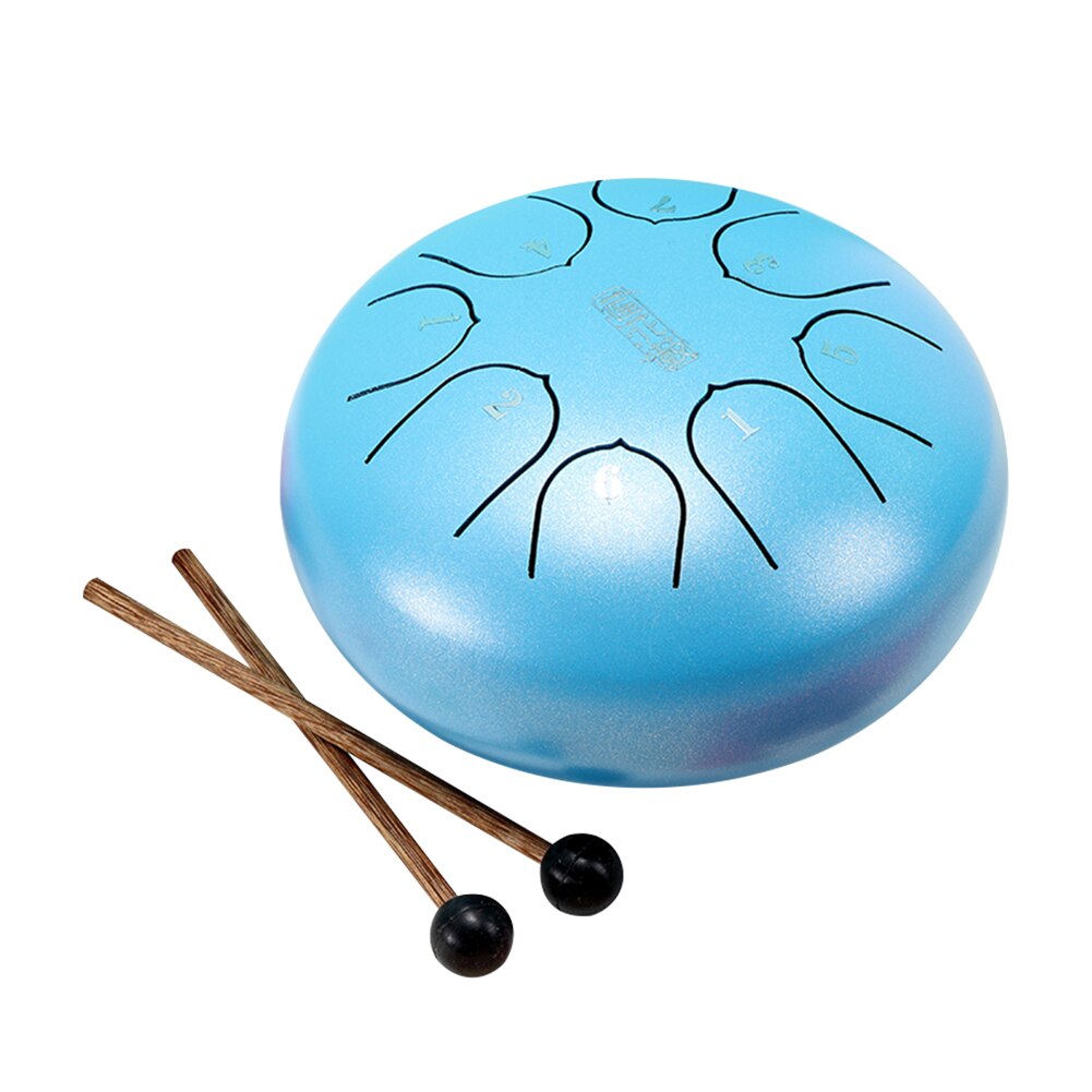 6 Inch Tong Drum 8 Tone Staal Mini Tong Drum Met Hamers Draagtas Percussie Instrument Voor Kinderen Delicate Ornament