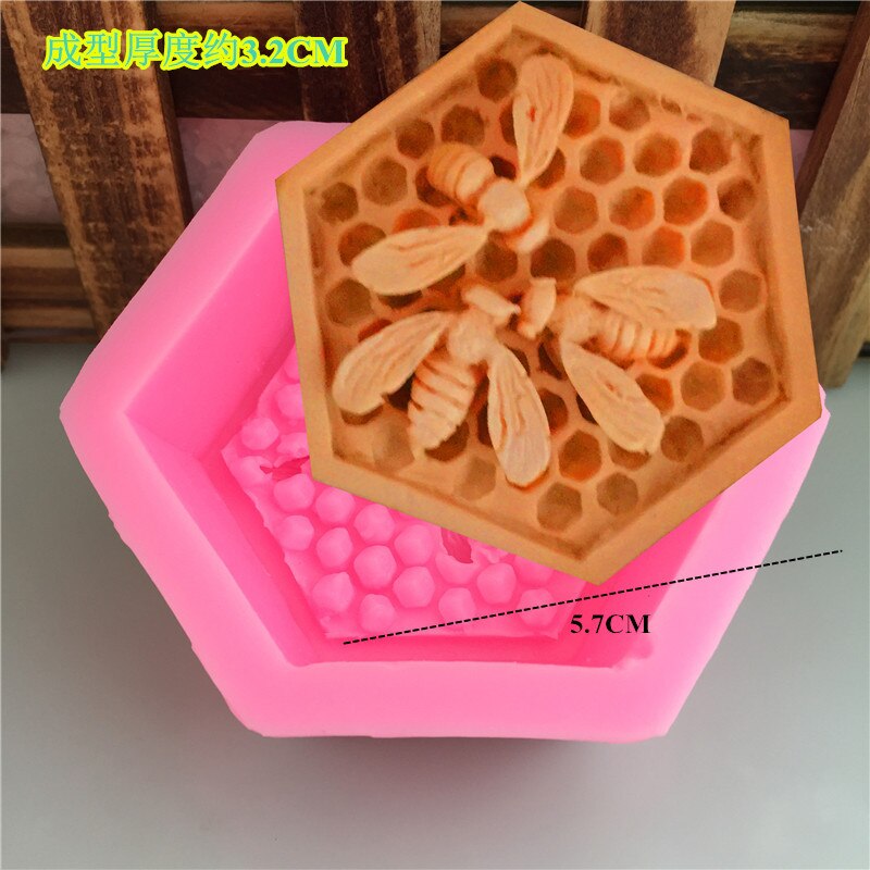 Diverse Honingraat Vormen Kaars Siliconen Mal Voor Handgemaakte Desktop Decoratie Gips Hars Aromatherapie Kaars Siliconen Mal: Light Grey