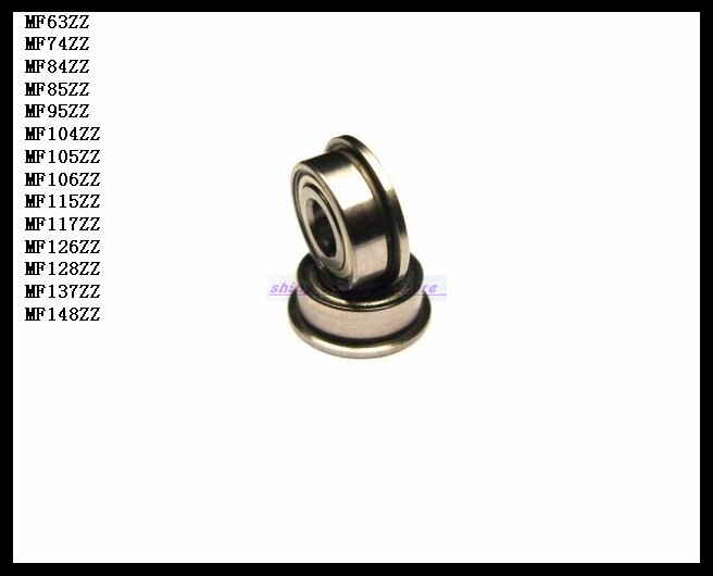 10 unids/lote MF95ZZ MF104ZZ MF105ZZ MF106ZZ MF115ZZ rodamiento de brida de pared delgada rodamiento de bolas radiales de ranura profunda a estrenar