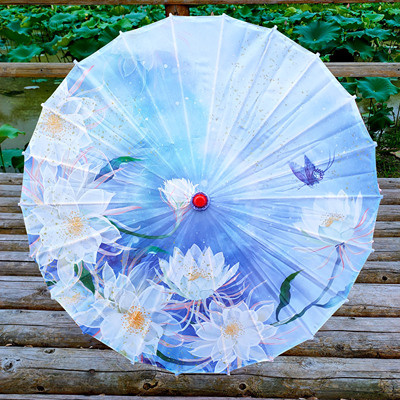 82 cm Chinesische Geölte Papier Regenschirm Falten Seide Hanfu Alte Kostüm Frau Hanfu Cos Foto Dekoration Tanz Paraguas Mujer