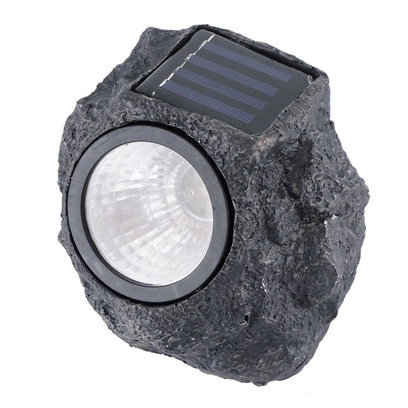 Kold hvid led harpiks rock sten solar lampe udendørs vandtæt landskab belysning sti græsplæne have dekoration lys