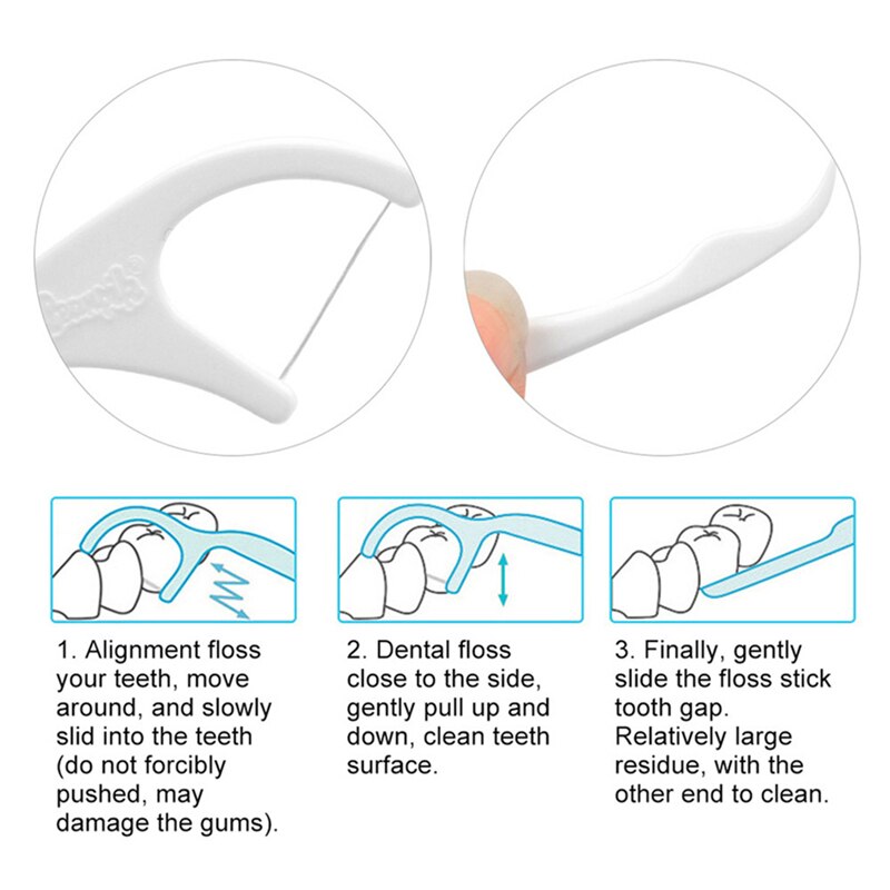 60Pcs/box Dental Floss Stick Tooth Pick 0.7MM Interdental Brush Teeth Clean Toothpick Flosser Slim Oral Dental Hygiene Brush 38