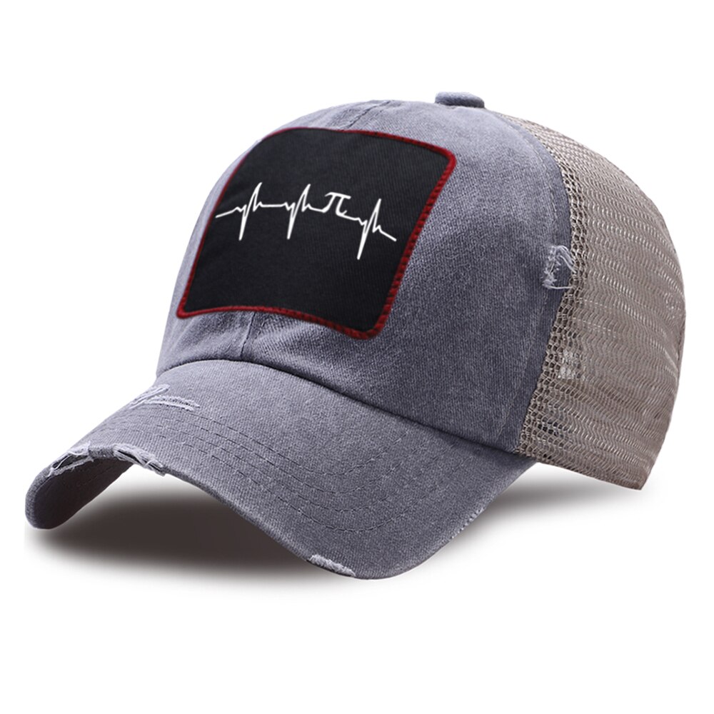 Traspirante Sport Trucker Cappello Outdoor Berretto Da Baseball Unisex Mountain Amore Della Maglia di Modo Cappellini Da Baseball Cotone Casual Del Cappello di Snapback: gray6