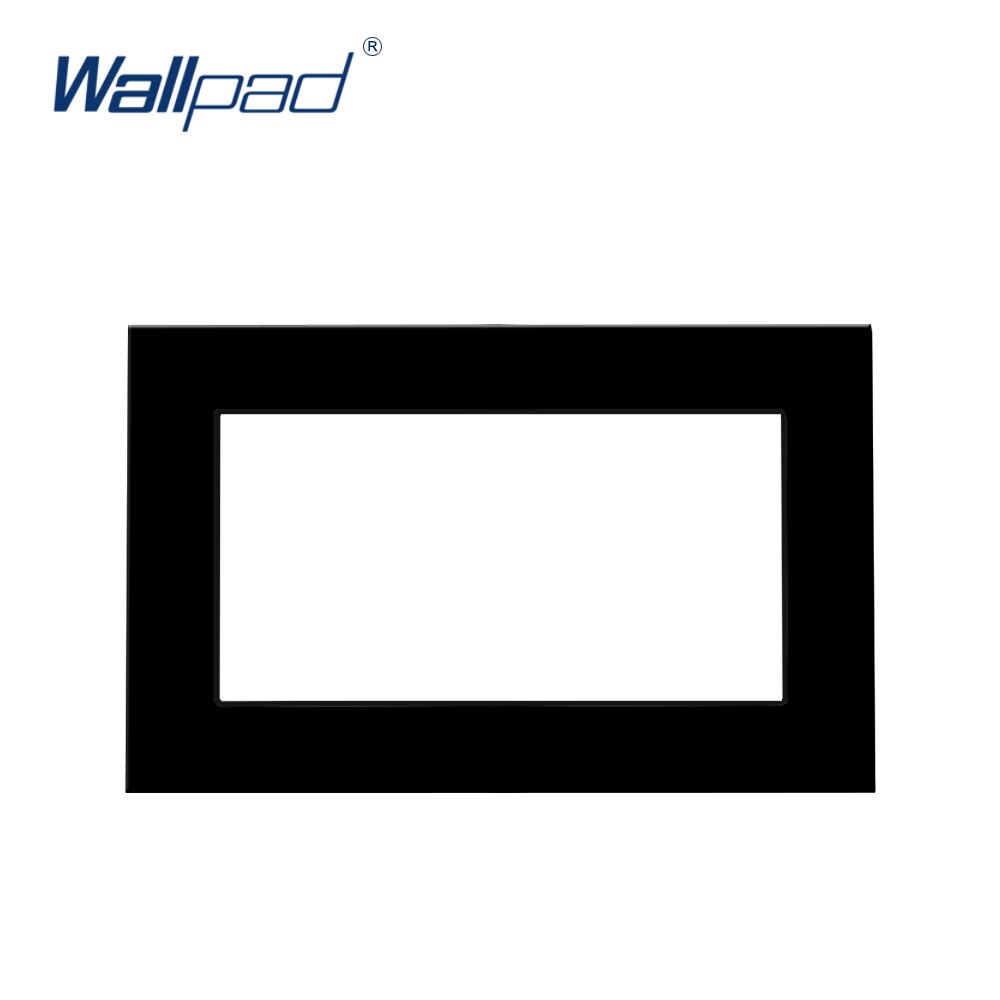 Wallpad PC Glass Aluminum Panel Frame Hotel Panel Frame 147*86mm Frames Panel Only: Glass Black