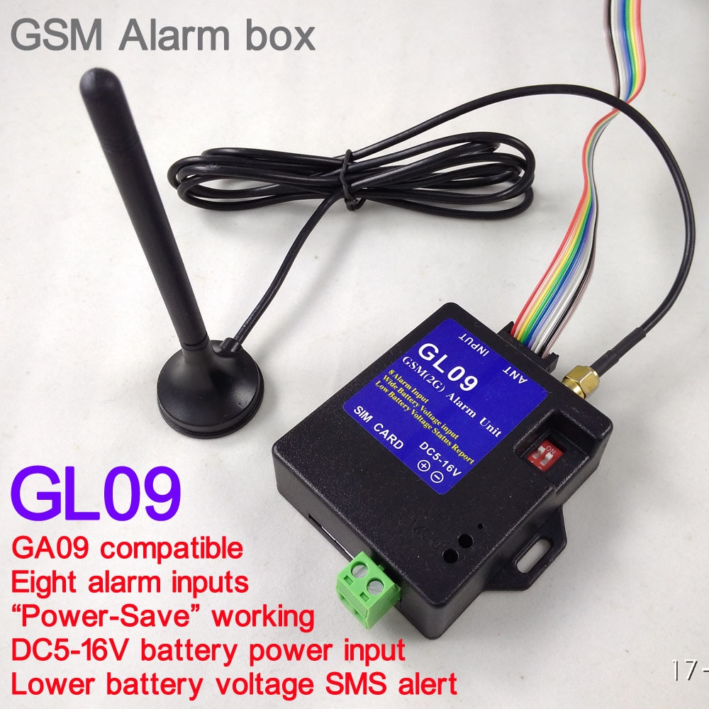 Battery operated App control GL09 GSM Alarm system SMS Alert Wireless alarm Home and industrial burglar security alarm