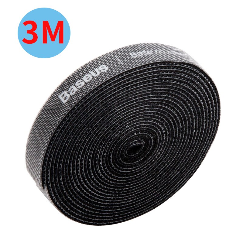 Baseus usb-kabelorganisator, kabelaufwickler, kostenloses kabelmanagement, kopfhörer-/mauskabelclip, kabelschutz für iphone und samsung usb-kabel: 3m schwarz
