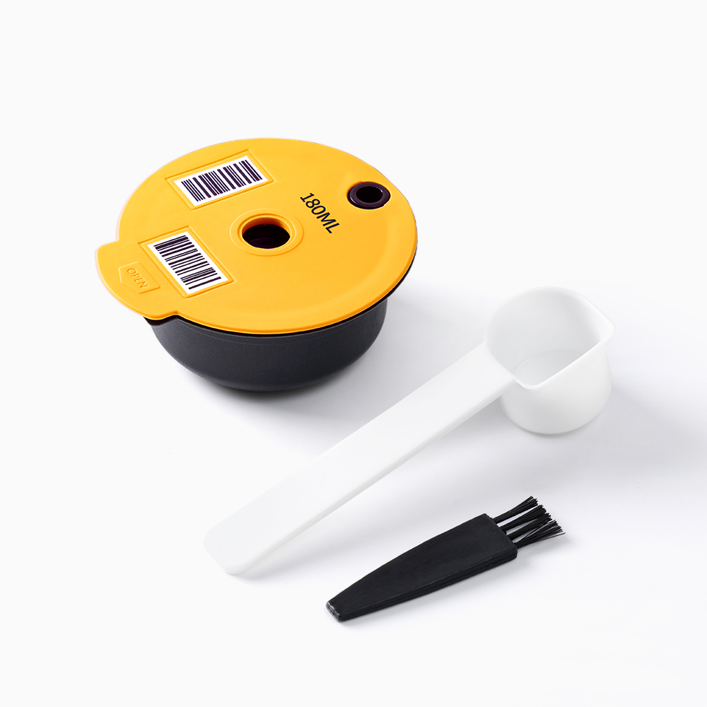 60 ml / 180 ml wiederverwendbare Kaffeekapseln für BOSCH-s Maschine Tassimo nachfüllbarer Filter Edelstahl Hersteller Schote Geburtstagsgeschenk: Licht Gelb
