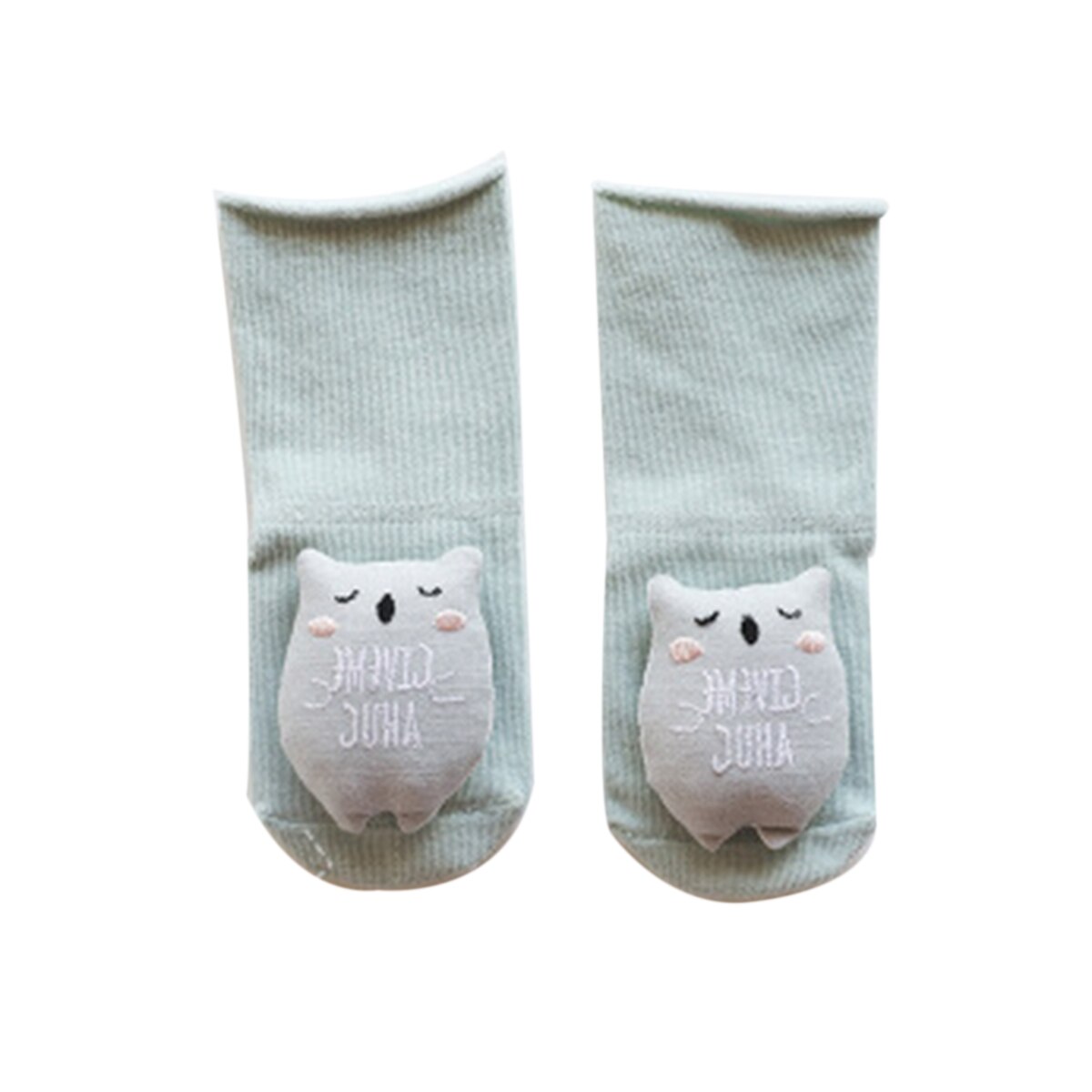 Baby Sokken Mode Cartoon Dier Katoenen Kousen Zachte Anti-Slip Medium Buis Warme Sokken Voor Kinderen 0-3 jaar: green / 0 to 1 years
