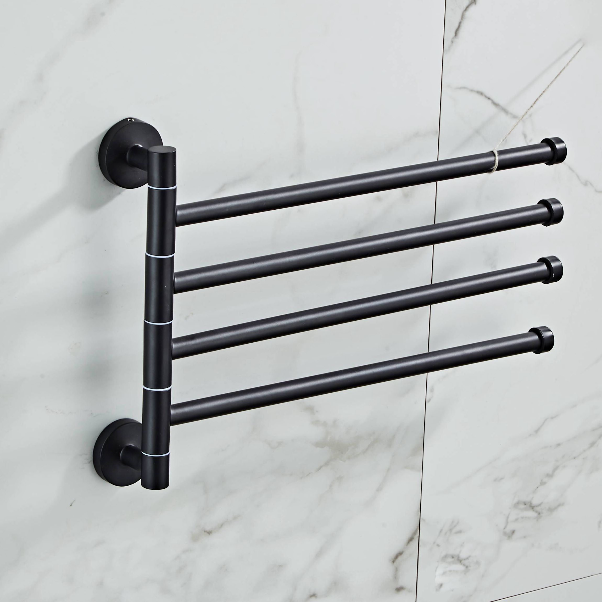 Schlecht Beweglichen Handtuch Halfter Schwarz Gold Schlecht Handtuch Gestell 4 Schicht Chrom Handtuch Bar Schlecht Hardware- EL24DH
