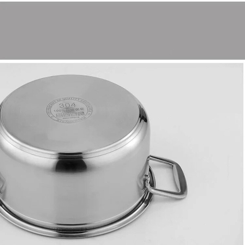 Stock Pot Stainless Steel Pot Thickened Double Bottom Small Pot Household General Pot Utensils Non-stick Pot Soup Pot Pots