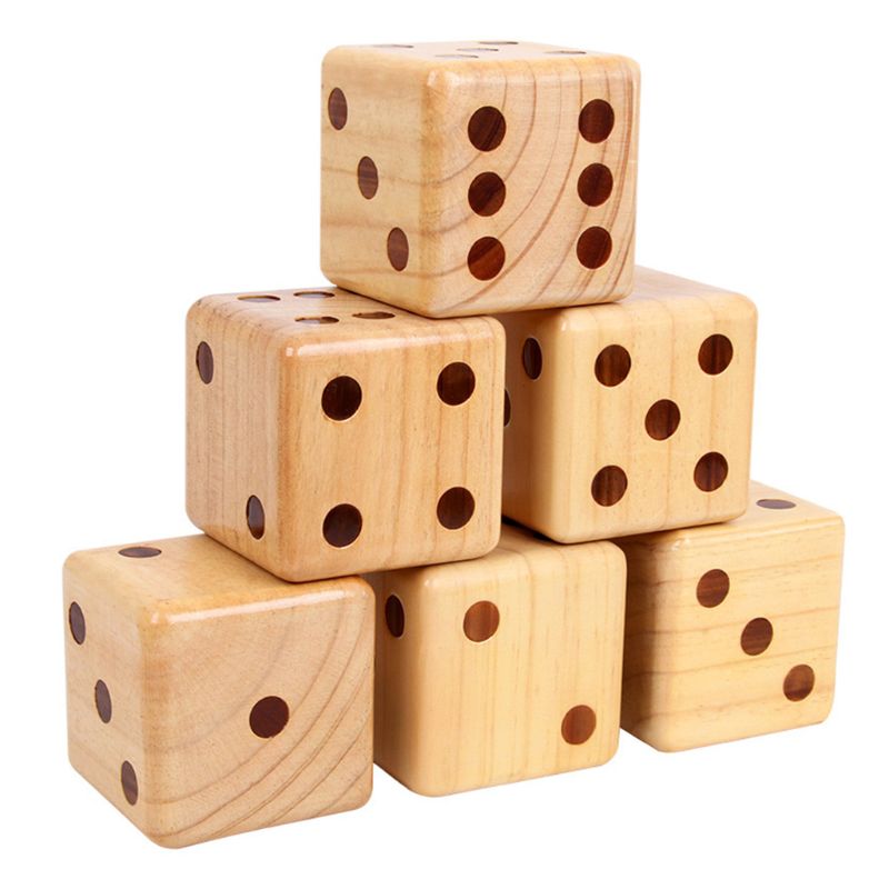 6-seitige Würfel Große Holz Würfel 3,5 Zoll Bar Trinken Spiel Abgerundete Ecke Würfel freundlicher Bord Spiel Spielzeug