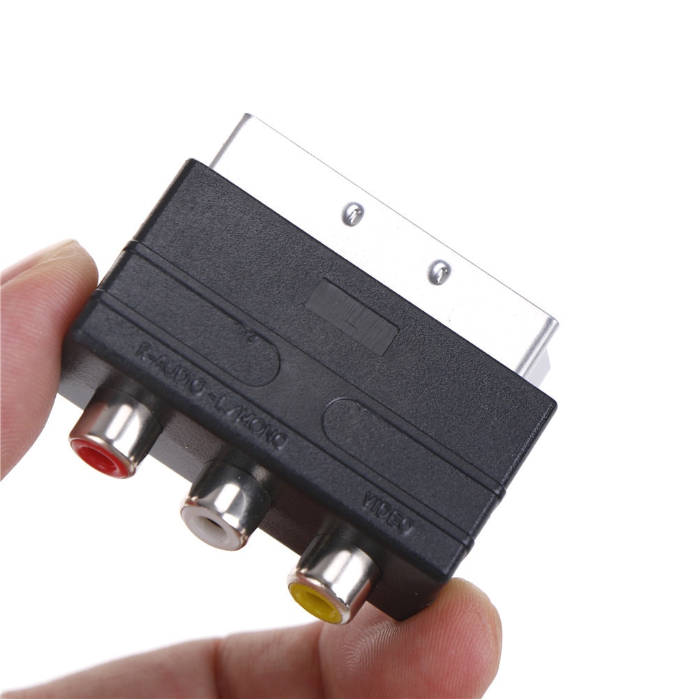 Scart Naar 3 Rca S-Video Adapter Composiet Rca Phono Adapter Converter Av Tv Audio Video Dvd Recorder tv Televisie Projector
