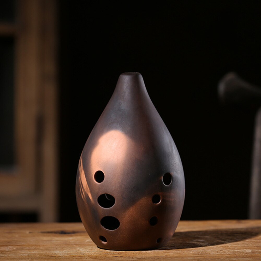 Flûte chinoise professionnelle 10 trous Xun, Instrument ancien en céramique Ocarina pour débutants artistes artistes 1 pièce