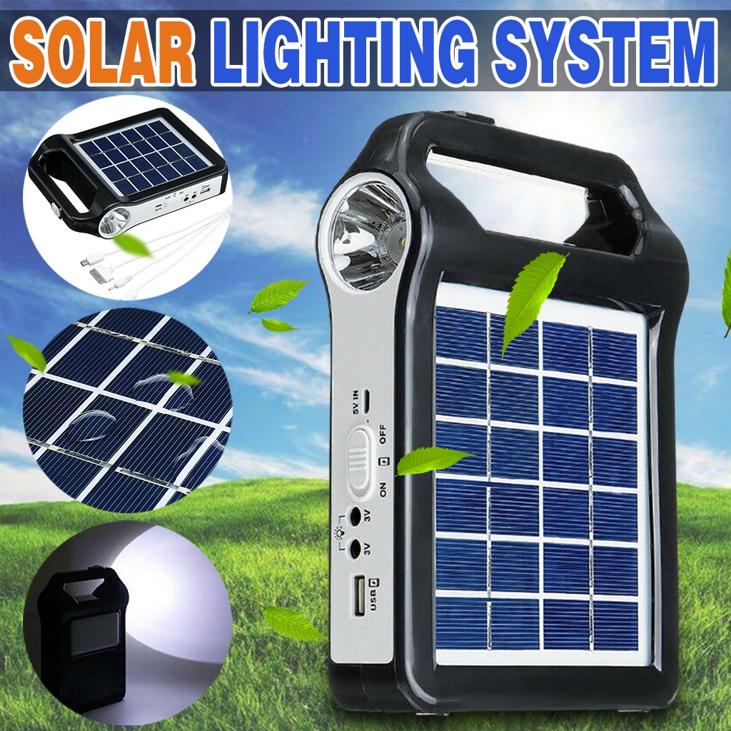 products Portable Solar Panel Generator System USB Port Built in Lighting Lamp Accessories decoration
