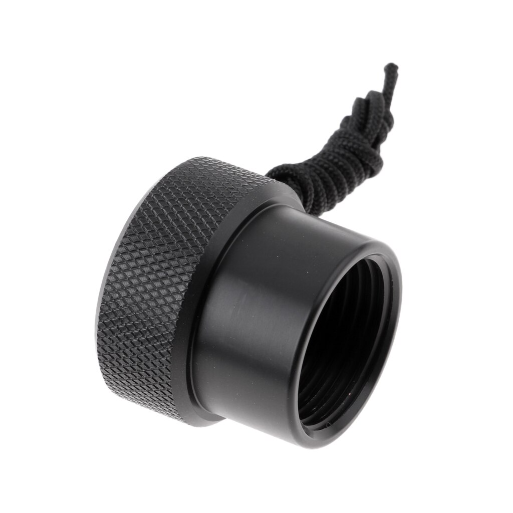Lightweight ABS Replacement Dive DIN Tank Valve Dust Plug Cap Attached with Rope for Underwater Scuba Diving Accessories Black