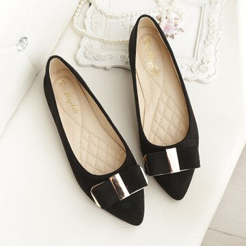 Damesschoenen met strik, modis, ondiepe mond, puntige neus, casual sneaker, vlinderjurk, zomer, grote maat, rond