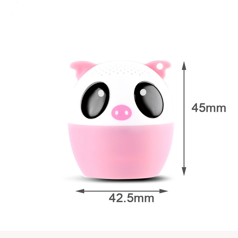 BM6DE Auto Mini Bluetooth Dier Kleine Luidspreker Draadloze Draagbare Muziek Subwoofer Kolom Bass Stereo Speler Luidspreker Kerstmis