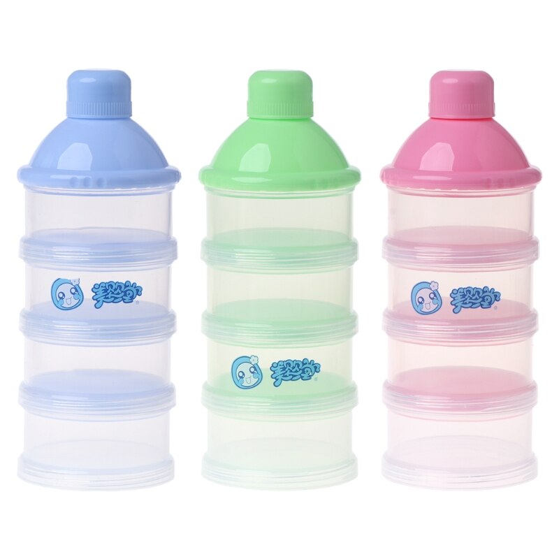 4 schicht Karikatur Milch Pulver lagerung Baby Milch Pulver Container Tragbare Formel Lebensmittel Lagerung Spender 4 Schicht Machen hoch