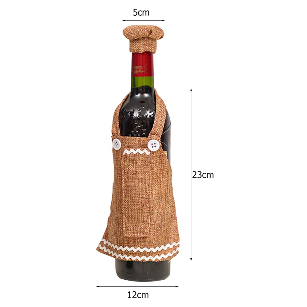 Kerst Schort Wijnfles Cover Bag Leuke Fles Houder Festival Decor Levert Jaar Etentje Tafel Decors: Coffee 