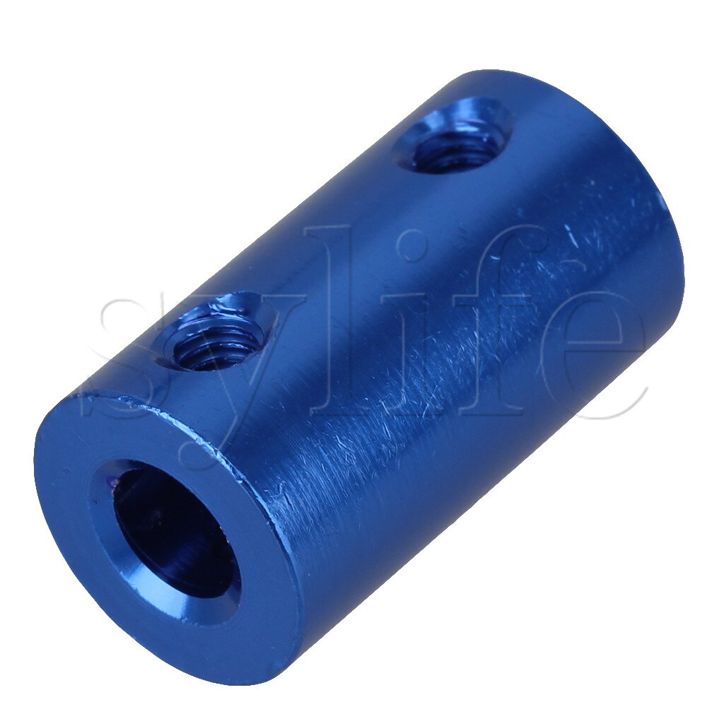 Blue 4mm-6mm Aluminum Alloy Shaft Robot Rigid Copper Motor Coupling Coupler Pack of 2
