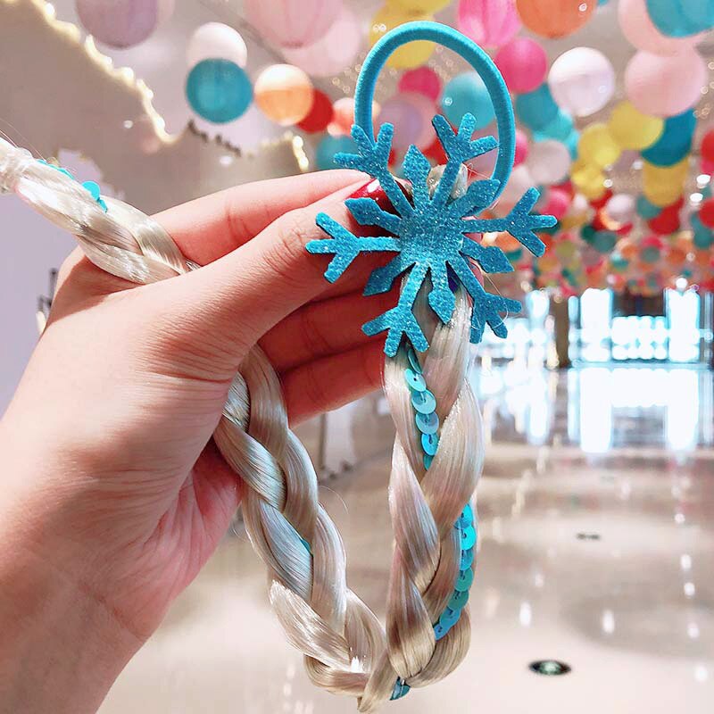Haargummis mit einhorn-motiv für mädchen, süße bunte proücken, pferdeschwänze, prinzessinnen-haarschmuck, haaraccessoires für freundlicher: 7 schneeflocken
