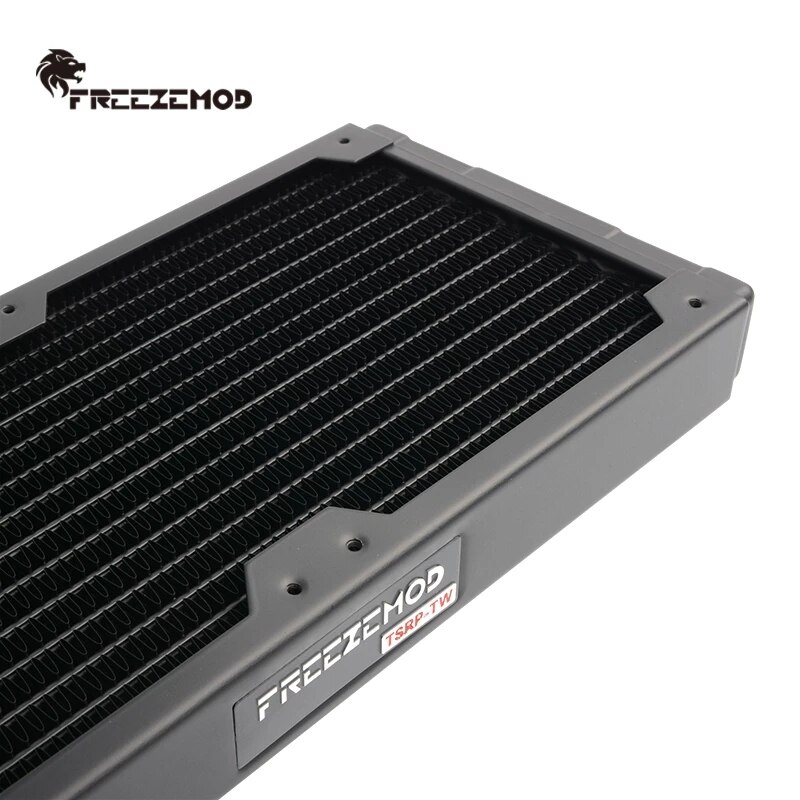 FREEZEMOD 27mm Thick Copper Single Row Radiator Computer Water Cooling Liquid Heat Exchanger For 12cm Fans 120/240/360/480MM