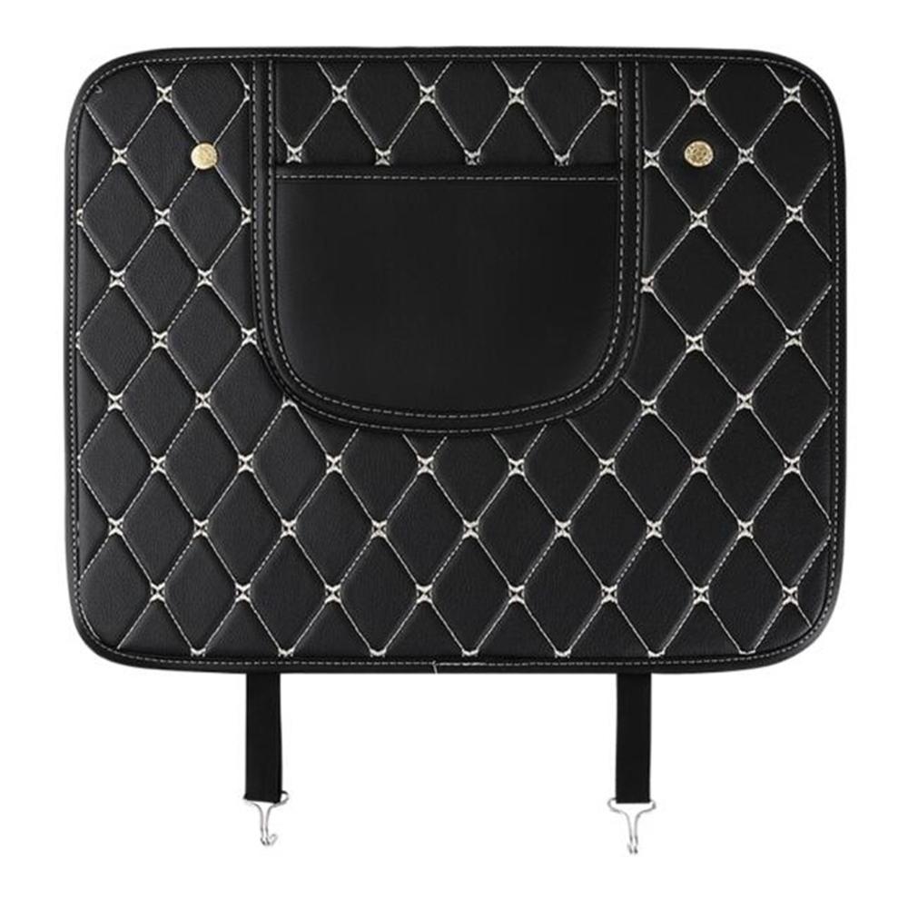 Funda protectora trasera para asiento de cuero PU, organizador para almacenaje impermeable para coche, alfombrilla antipatadas para niños, accesorios para coche: Short Type