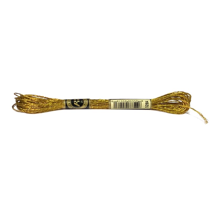 8 meter 12 tråde farverig metallisk tråd håndlavet korssting ledningstråd guld silke broderitråd: Guld