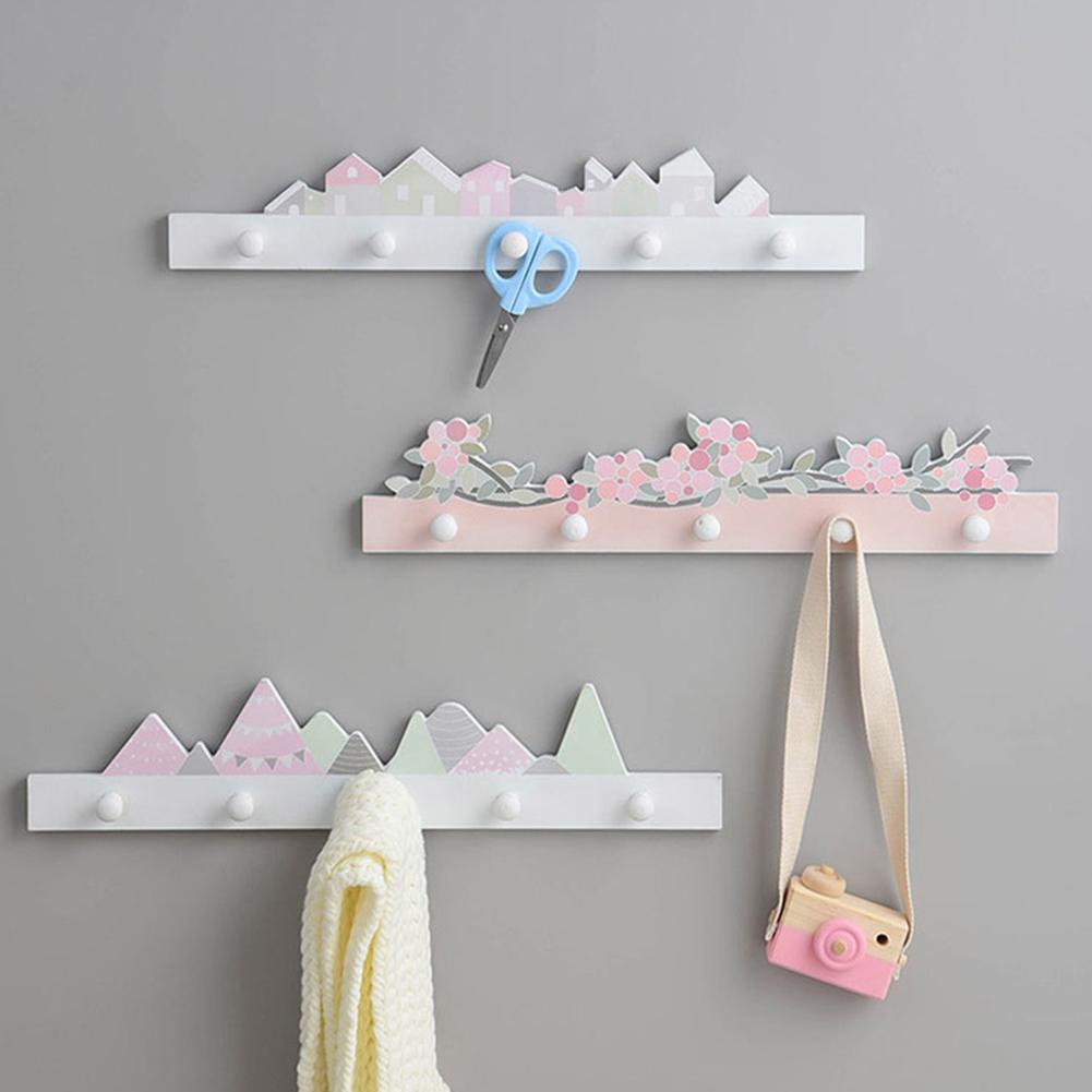 Nordic Stijl Cartoon Hal Woonkamer Deur Eenvoudige Sleutel Kleding Haak Hanger Kinderkamer Decor Sleutel Opknoping Hanger Opslag Haak