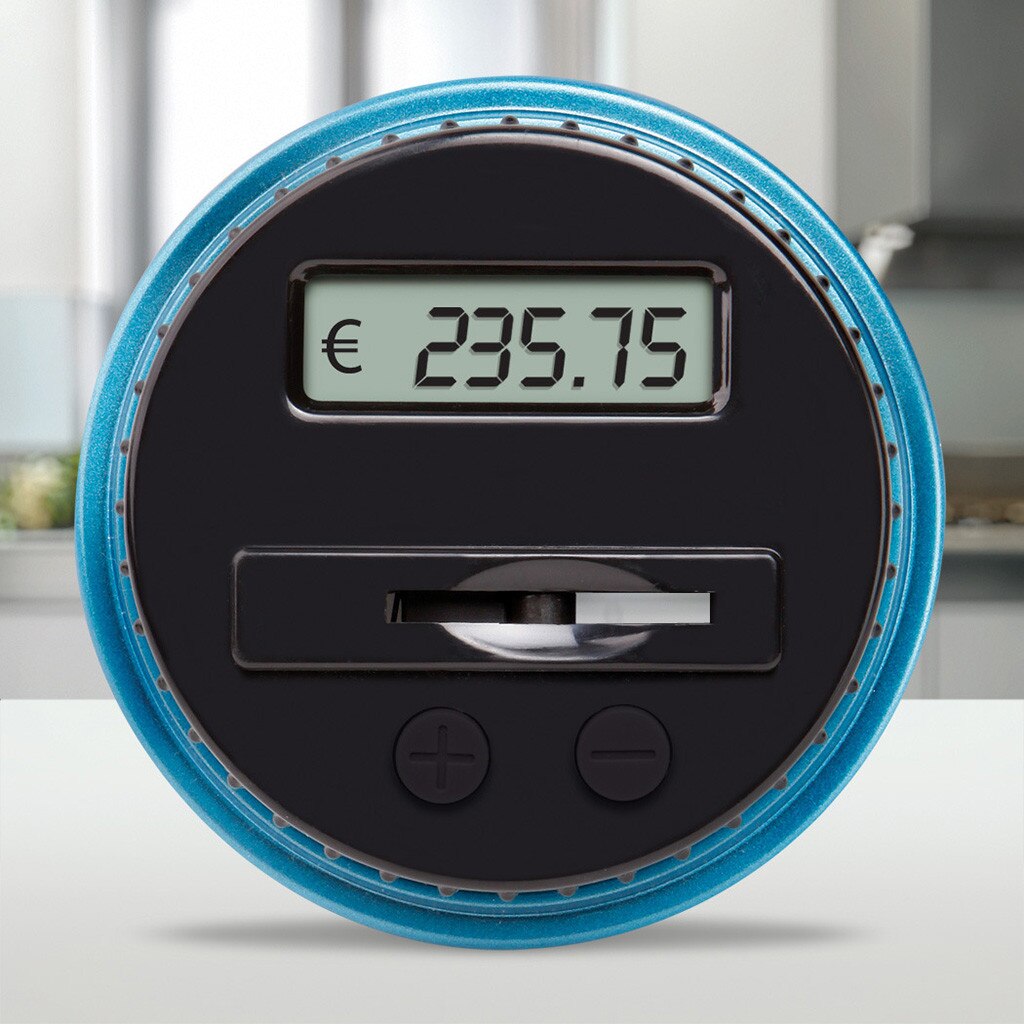 Tirelire numérique, pot d'économie d'énergie transparent avec écran LCD, pièce de monnaie USD EURO GBP, directe Z108