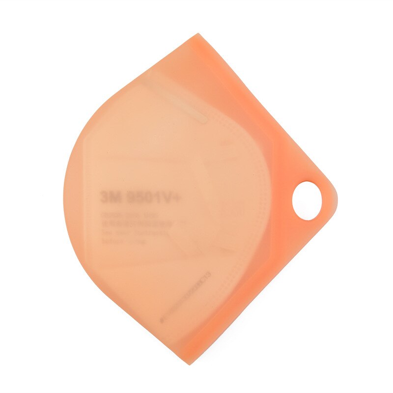 Bärbar ansiktsmask förvaringsbox gel isolera bakterier förvaringsväska täcka hållare väska arrangörer hållare väskor resetillbehör: Orange