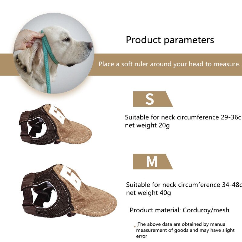 Pet Dog Cat Breathable Sunscreen Hat Winter Summer With Ear Holes Outdoor Baseball Sun Cap Supplies Travel Sport Accessories