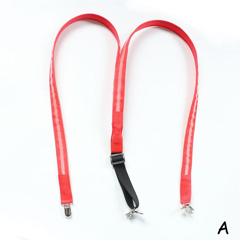 Novelty Suspenders Clip-on LED Light Night Arm Unisex Braces Adjustable Suspenders Adult Band Y-back Cycling El H8X0: red