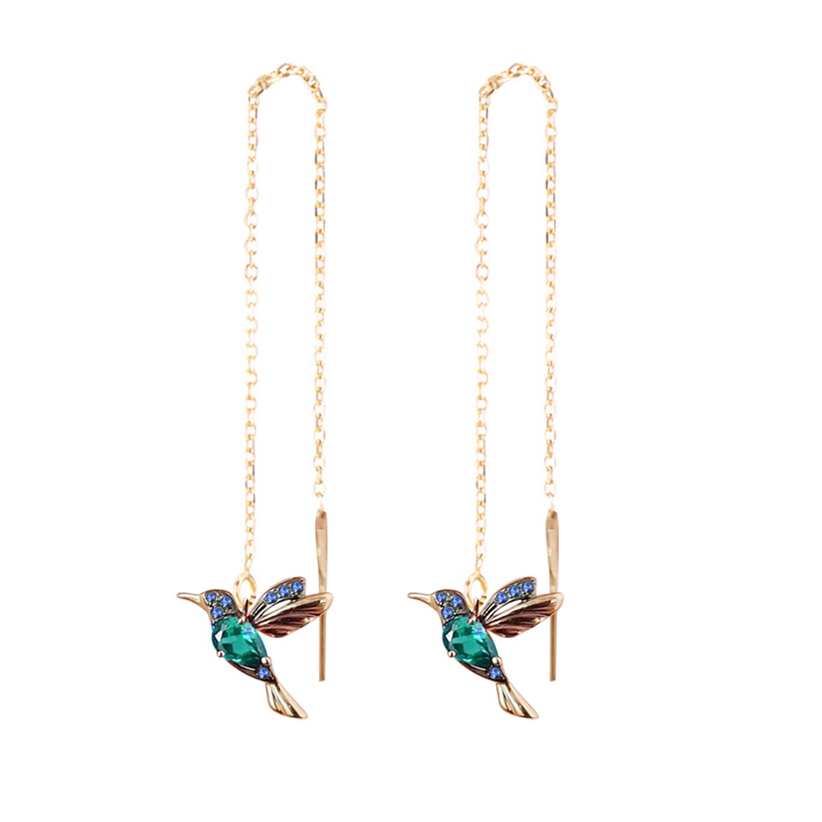 Kolibri Ohrringe für Frauen Mädchen elegante Quaste Charme baumeln Ohrring Modeschmuck Valentinstag Geburtstags: Bronze-