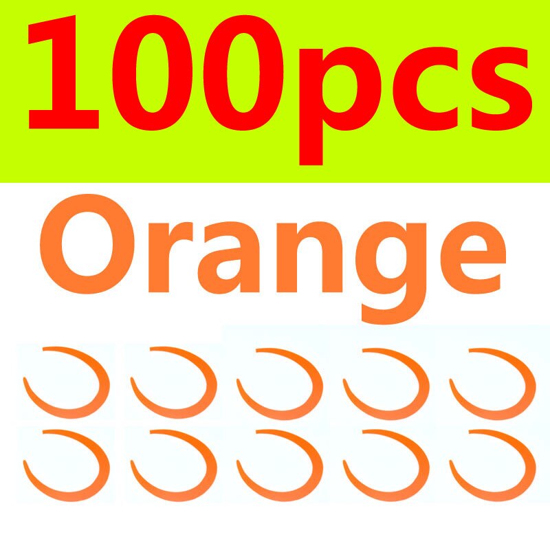 Wifreo 100pcs Size M Razer Thin Pike Salmon Steelhead Saterwater Fly Tying Wiggle Tail for Streamers Pink White Green Red Orange: 100pcs orange
