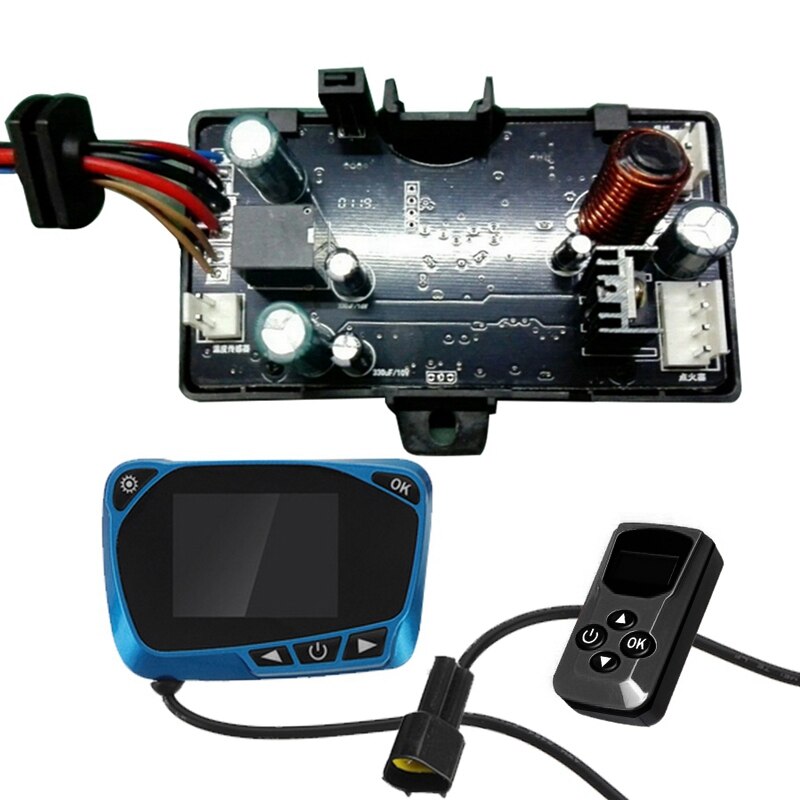 LCD Thermostat Display Switch Parking Heater Switch with Remote Controller 12/24V for Car Fuel Oil Air Heater Auto Part